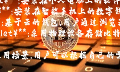 比特币钱包可以根据不同的标准进行分类，主要包括以下几种类型：

1. **热钱包（Hot Wallet）**：连接到互联网的数字钱包，方便随时访问和交易，适合频繁使用。
2. **冷钱包（Cold Wallet）**：不连接互联网的数字钱包，安全性较高，适合长期存储。
3. **桌面钱包（Desktop Wallet）**：安装在个人电脑上的软件钱包，用户对私钥有完全控制权。
4. **移动钱包（Mobile Wallet）**：安装在智能手机上的数字钱包，适合日常小额交易。
5. **在线钱包（Web Wallet）**：基于云的钱包，用户通过浏览器访问，方便但相对安全性较低。
6. **硬件钱包（Hardware Wallet）**：采用物理设备存储比特币，安全性极高，适合投资者。

每种钱包都有其独特的特点和适用场景，用户可以根据自己的需求选择合适的比特币钱包。